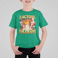 Funny Christmas Santa Lactose Tolerant T Shirt For Kid Xmas Tummy Ironic Sarcastic Meme - Wonder Print Shop