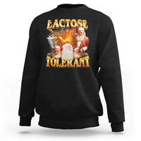Funny Christmas Santa Lactose Tolerant Sweatshirt Xmas Tummy Ironic Sarcastic Meme - Wonder Print Shop