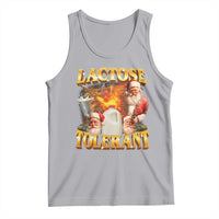 Funny Christmas Santa Lactose Tolerant Tank Top Xmas Tummy Ironic Sarcastic Meme - Wonder Print Shop