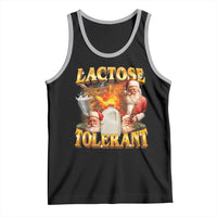 Funny Christmas Santa Lactose Tolerant Tank Top Xmas Tummy Ironic Sarcastic Meme - Wonder Print Shop