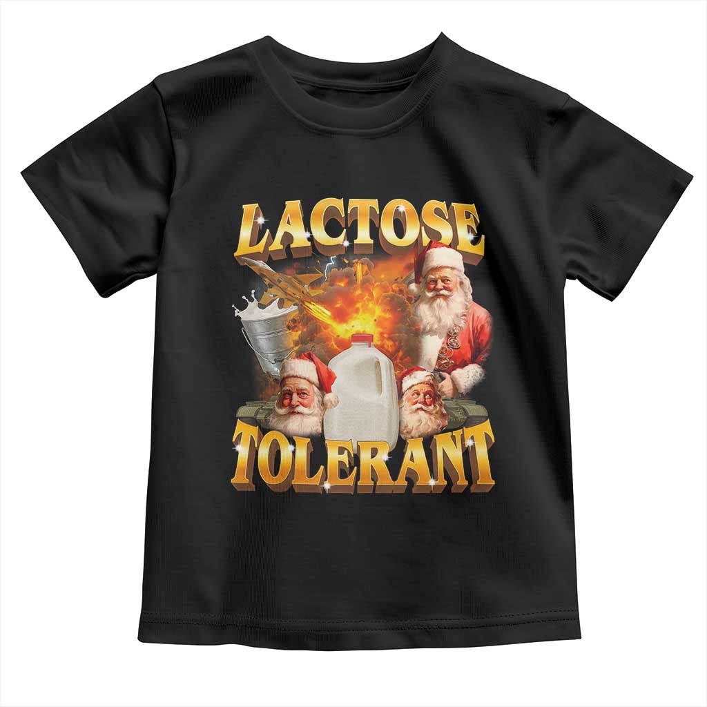 Funny Christmas Santa Lactose Tolerant Toddler T Shirt Xmas Tummy Ironic Sarcastic Meme - Wonder Print Shop
