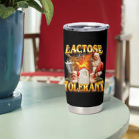 Funny Christmas Santa Lactose Tolerant Tumbler Cup Xmas Tummy Ironic Sarcastic Meme - Wonder Print Shop