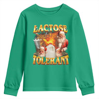 Funny Christmas Santa Lactose Tolerant Youth Sweatshirt Xmas Tummy Ironic Sarcastic Meme - Wonder Print Shop