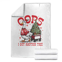 Funny Oops I Got Another Tree Funny Christmas Goose Throw Blanket - Wonder Print Shop