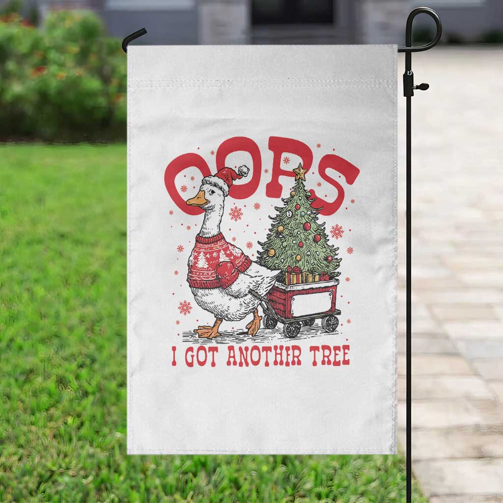 Funny Oops I Got Another Tree Funny Christmas Goose Garden Flag - Wonder Print Shop