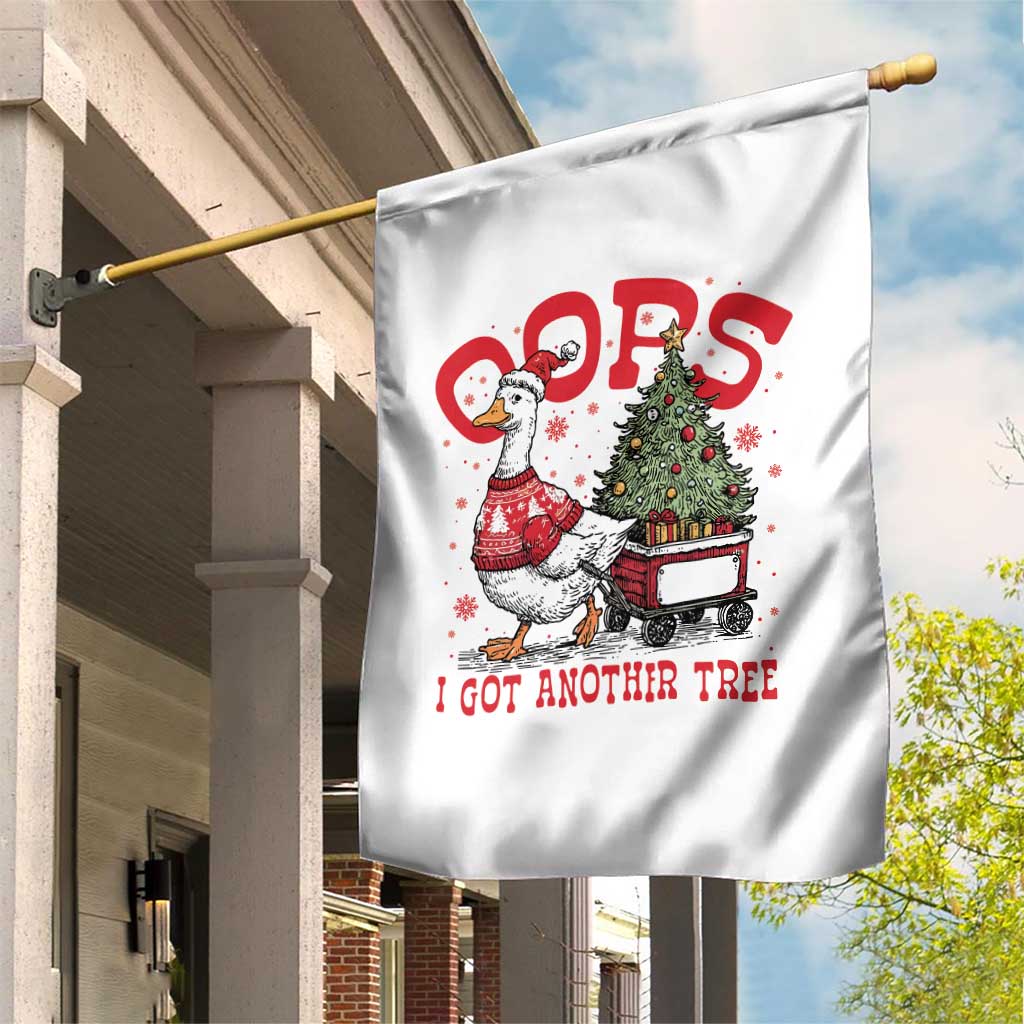 Funny Oops I Got Another Tree Funny Christmas Goose Garden Flag - Wonder Print Shop