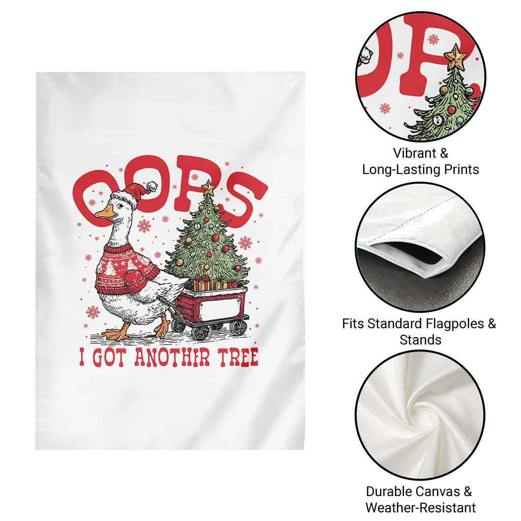 Funny Oops I Got Another Tree Funny Christmas Goose Garden Flag - Wonder Print Shop