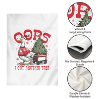Funny Oops I Got Another Tree Funny Christmas Goose Garden Flag - Wonder Print Shop