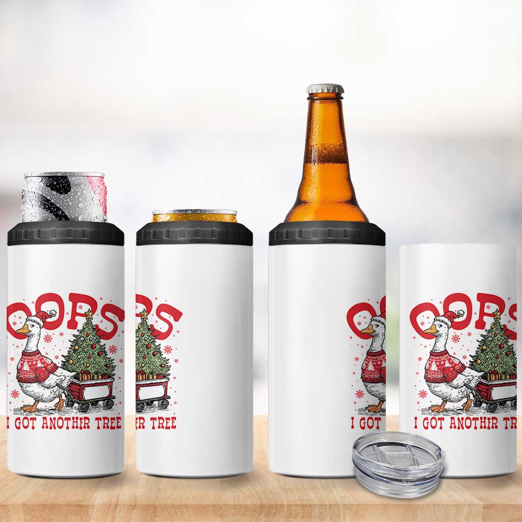 Funny Oops I Got Another Tree Funny Christmas Goose 4 in 1 Can Cooler Tumbler - Wonder Print Shop