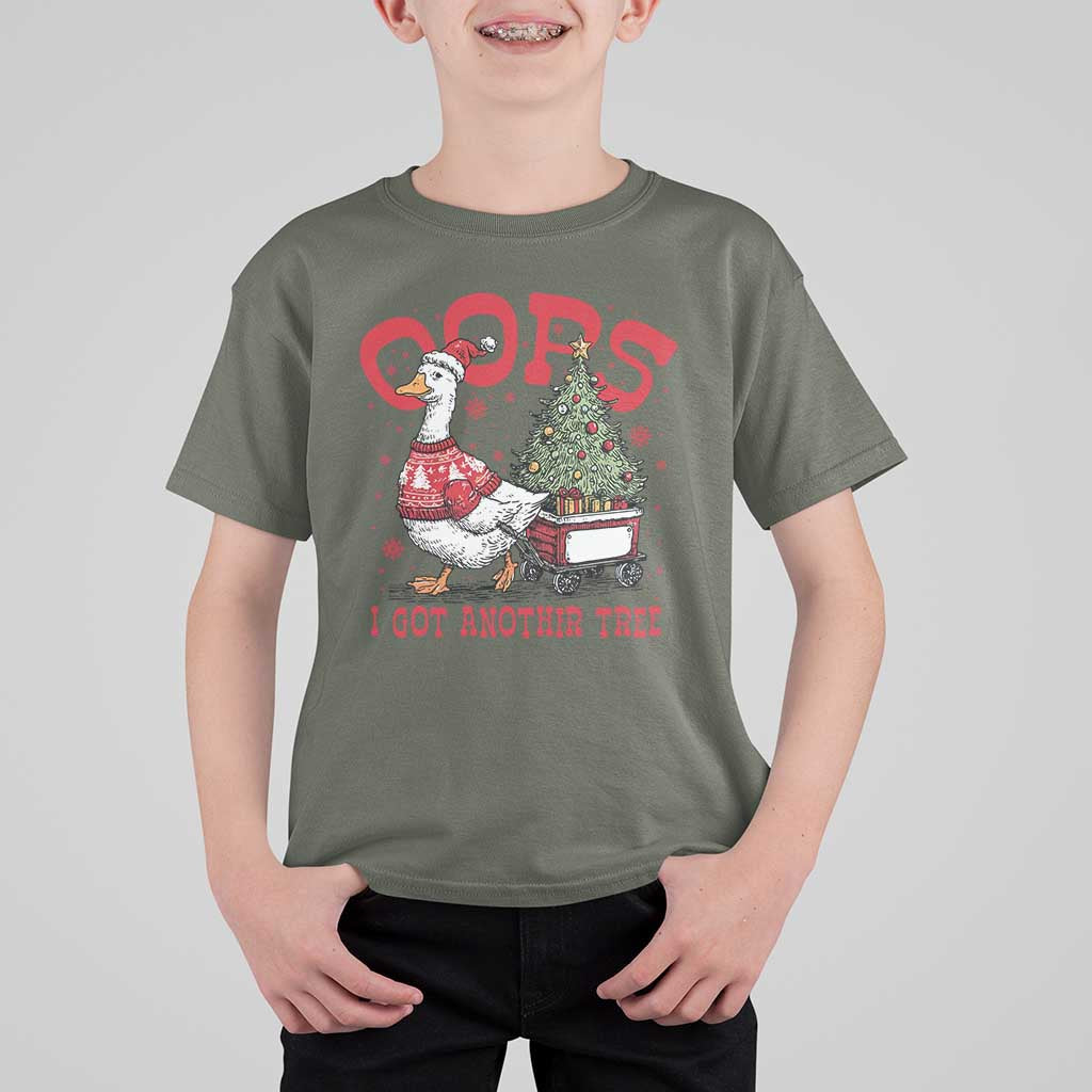 Funny Oops I Got Another Tree Funny Christmas Goose T Shirt For Kid - Wonder Print Shop
