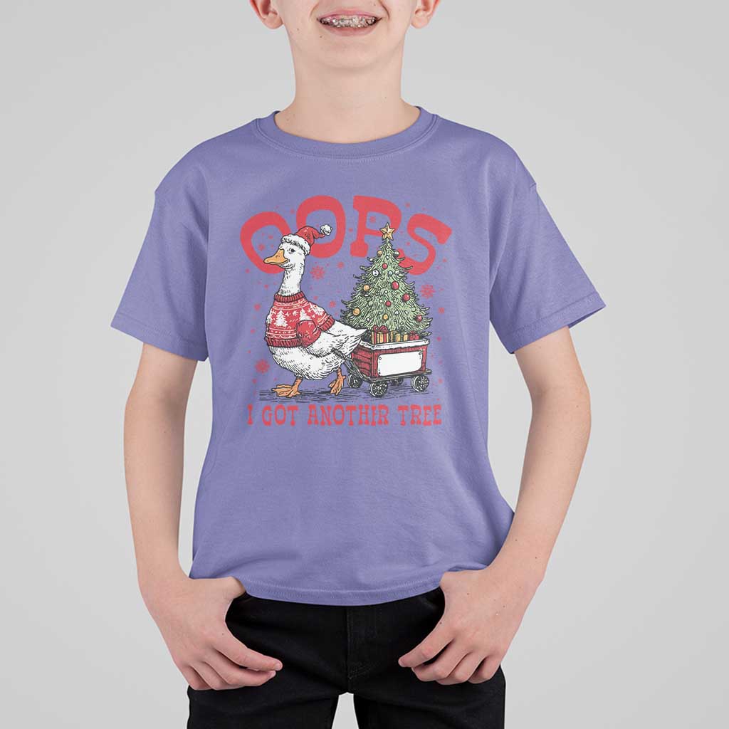 Funny Oops I Got Another Tree Funny Christmas Goose T Shirt For Kid - Wonder Print Shop