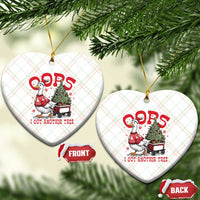 Funny Oops I Got Another Tree Funny Christmas Goose Ceramic Ornament - Wonder Print Shop