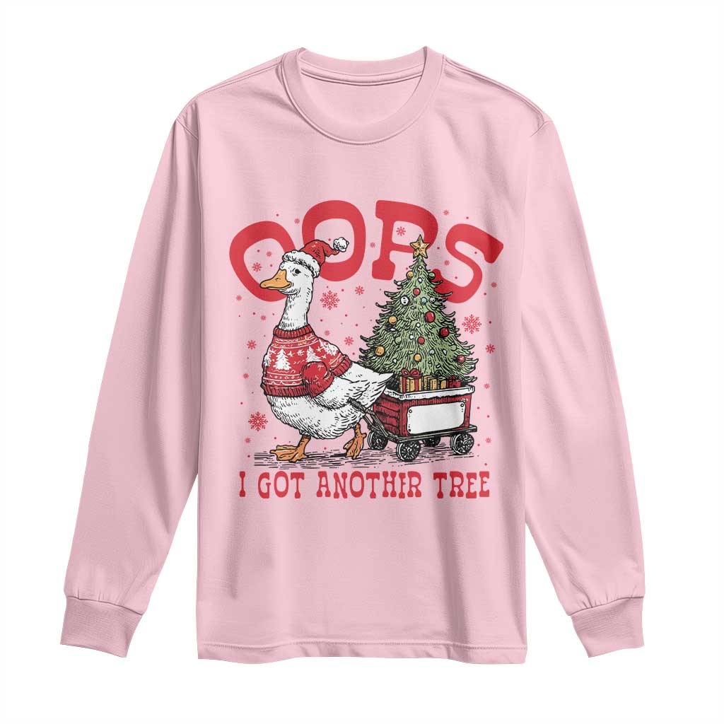 Funny Oops I Got Another Tree Funny Christmas Goose Long Sleeve Shirt - Wonder Print Shop