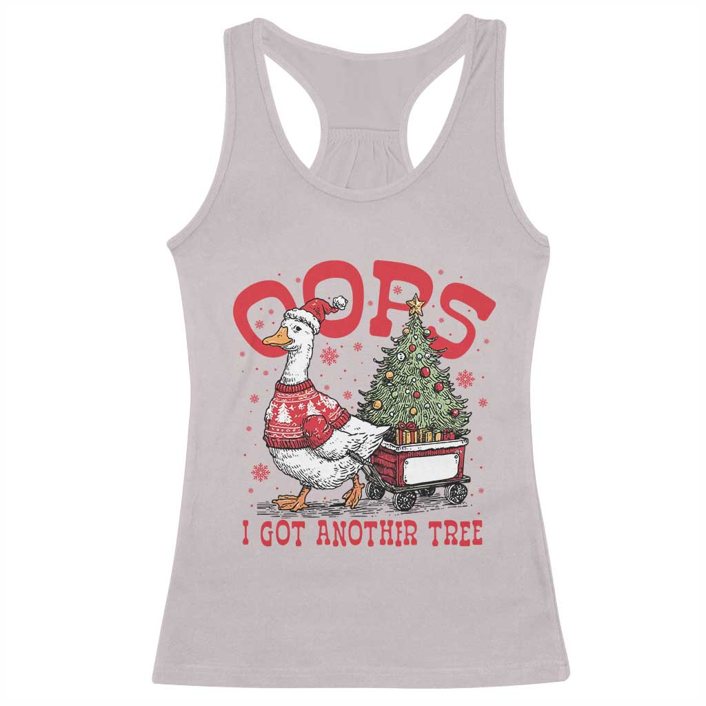 Funny Oops I Got Another Tree Funny Christmas Goose Racerback Tank Top - Wonder Print Shop