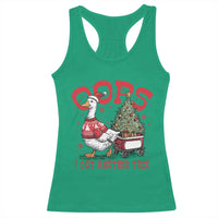Funny Oops I Got Another Tree Funny Christmas Goose Racerback Tank Top - Wonder Print Shop