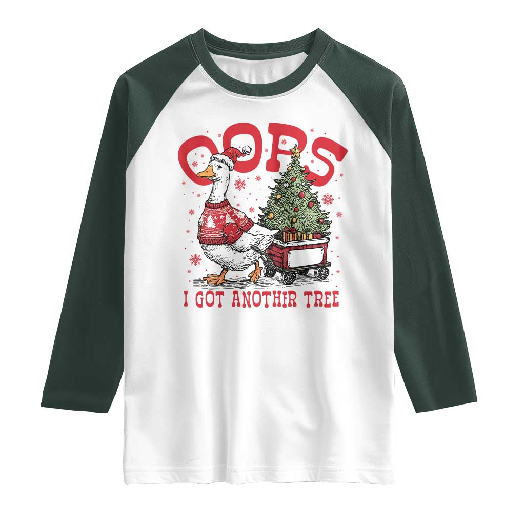 Funny Oops I Got Another Tree Funny Christmas Goose Raglan Shirt - Wonder Print Shop