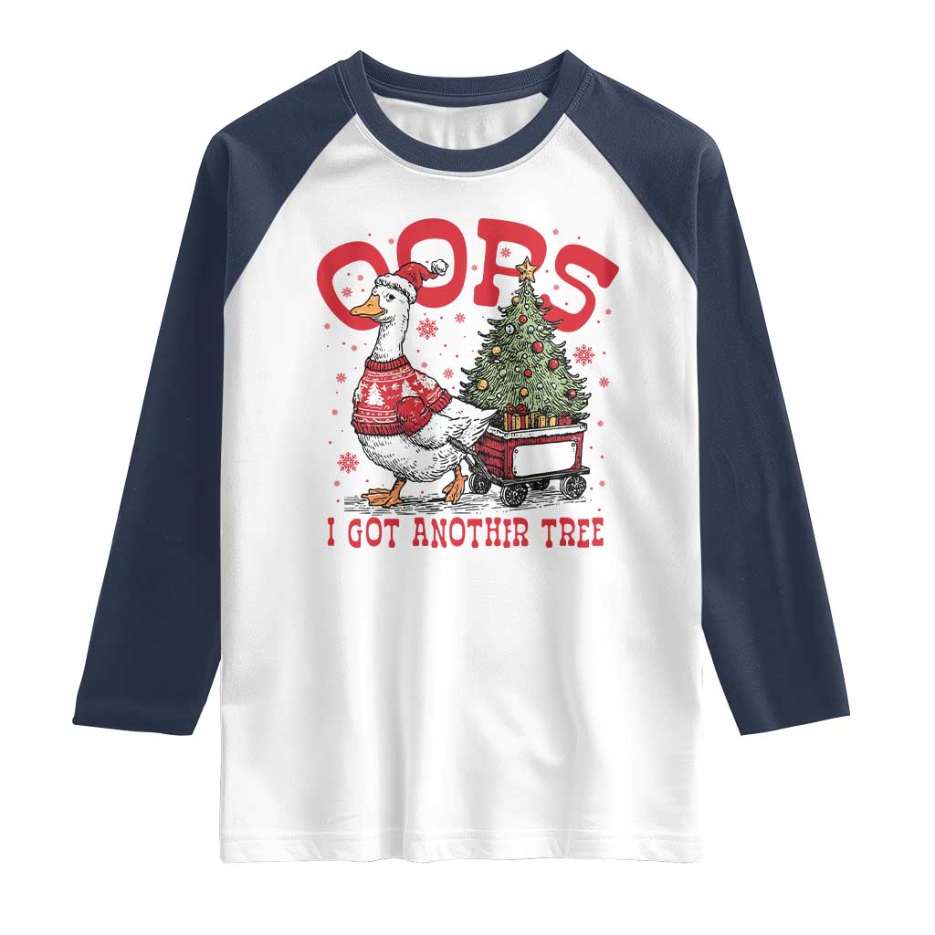 Funny Oops I Got Another Tree Funny Christmas Goose Raglan Shirt - Wonder Print Shop