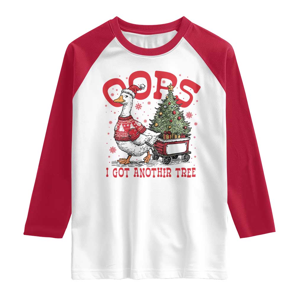 Funny Oops I Got Another Tree Funny Christmas Goose Raglan Shirt - Wonder Print Shop