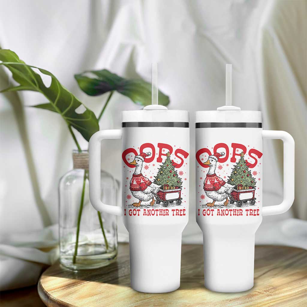 Funny Oops I Got Another Tree Funny Christmas Goose Tumbler With Handle - Wonder Print Shop