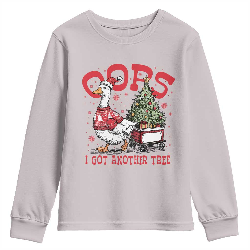 Funny Oops I Got Another Tree Funny Christmas Goose Youth Sweatshirt - Wonder Print Shop
