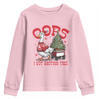 Funny Oops I Got Another Tree Funny Christmas Goose Youth Sweatshirt - Wonder Print Shop