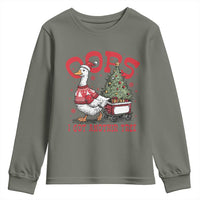 Funny Oops I Got Another Tree Funny Christmas Goose Youth Sweatshirt - Wonder Print Shop