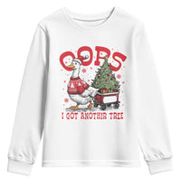 Funny Oops I Got Another Tree Funny Christmas Goose Youth Sweatshirt - Wonder Print Shop