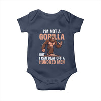 I'm Not A Gorilla But I Can't Beat Off A Hundred Men Baby Onesie Funny Bigfoot Meme - Wonder Print Shop