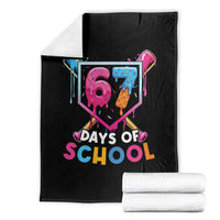 Funny 67 Days Of School Baseball Drip Throw Blanket Six Seven Meme Gen Alpha - Wonder Print Shop
