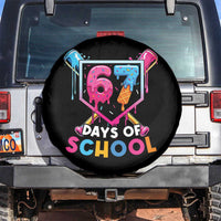 Funny 67 Days Of School Baseball Drip Spare Tire Cover Six Seven Meme Gen Alpha - Wonder Print Shop