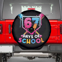 Funny 67 Days Of School Baseball Drip Spare Tire Cover Six Seven Meme Gen Alpha - Wonder Print Shop
