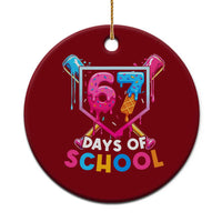 Funny 67 Days Of School Baseball Drip Ceramic Ornament Six Seven Meme Gen Alpha - Wonder Print Shop