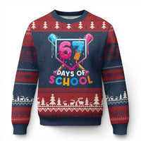 Funny 67 Days Of School Baseball Drip Ugly Christmas Sweater Six Seven Meme Gen Alpha - Wonder Print Shop