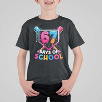 Funny 67 Days Of School Baseball Drip T Shirt For Kid Six Seven Meme Gen Alpha - Wonder Print Shop