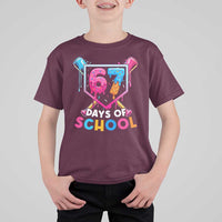 Funny 67 Days Of School Baseball Drip T Shirt For Kid Six Seven Meme Gen Alpha - Wonder Print Shop