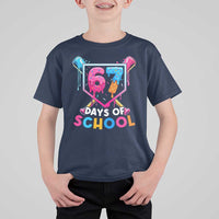 Funny 67 Days Of School Baseball Drip T Shirt For Kid Six Seven Meme Gen Alpha - Wonder Print Shop