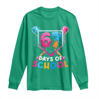 Funny 67 Days Of School Baseball Drip Long Sleeve Shirt Six Seven Meme Gen Alpha - Wonder Print Shop