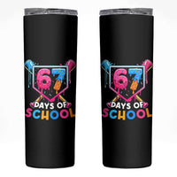 Funny 67 Days Of School Baseball Drip Skinny Tumbler Six Seven Meme Gen Alpha - Wonder Print Shop