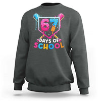 Funny 67 Days Of School Baseball Drip Sweatshirt Six Seven Meme Gen Alpha - Wonder Print Shop