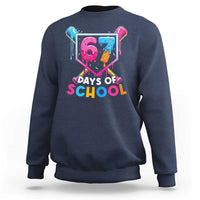 Funny 67 Days Of School Baseball Drip Sweatshirt Six Seven Meme Gen Alpha - Wonder Print Shop