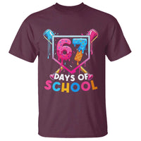 Funny 67 Days Of School Baseball Drip T Shirt Six Seven Meme Gen Alpha - Wonder Print Shop