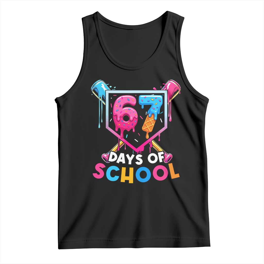 Funny 67 Days Of School Baseball Drip Tank Top Six Seven Meme Gen Alpha - Wonder Print Shop
