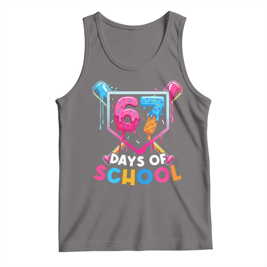 Funny 67 Days Of School Baseball Drip Tank Top Six Seven Meme Gen Alpha - Wonder Print Shop