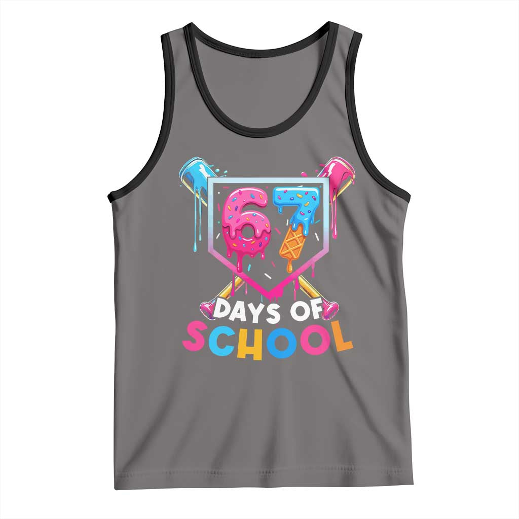Funny 67 Days Of School Baseball Drip Tank Top Six Seven Meme Gen Alpha - Wonder Print Shop