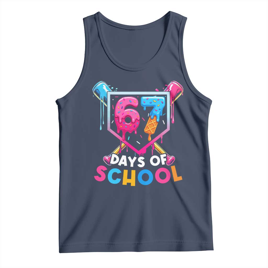 Funny 67 Days Of School Baseball Drip Tank Top Six Seven Meme Gen Alpha - Wonder Print Shop