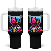 Funny 67 Days Of School Baseball Drip Tumbler With Handle Six Seven Meme Gen Alpha - Wonder Print Shop