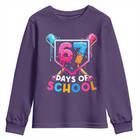 Funny 67 Days Of School Baseball Drip Youth Sweatshirt Six Seven Meme Gen Alpha - Wonder Print Shop