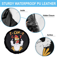 Funny F Caw F 67 Meme Spare Tire Cover Cartoon Chicken Six Seven Poultry Humor - Wonder Print Shop