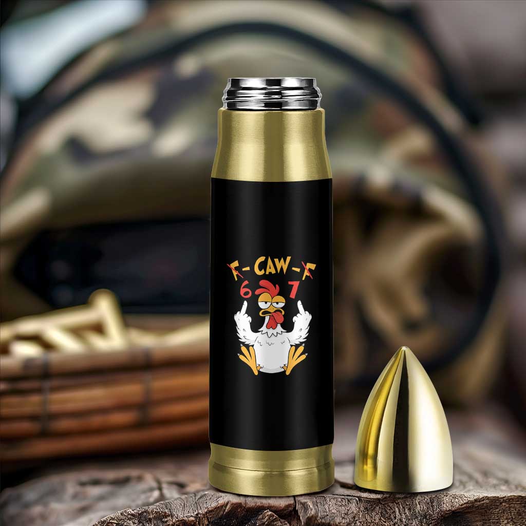 Funny F Caw F 67 Meme Bullet Tumbler Cartoon Chicken Six Seven Poultry Humor - Wonder Print Shop