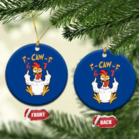 Funny F Caw F 67 Meme Ceramic Ornament Cartoon Chicken Six Seven Poultry Humor - Wonder Print Shop
